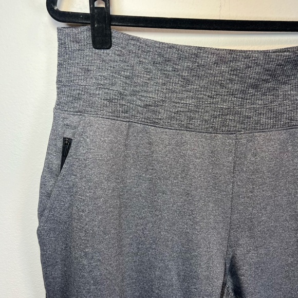 Athleta Womens Venice High Rise Jogger Pants Gray Heather Athletic Zip Pocket XL - Picture 3 of 14